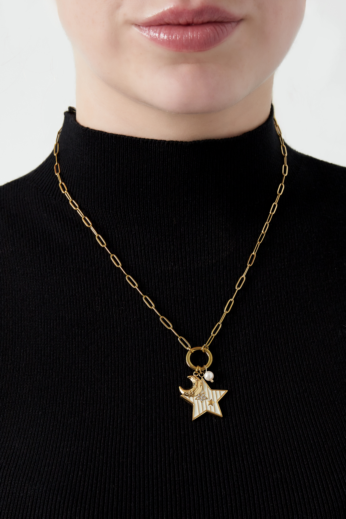 Charm necklace starry nights - Gold color h5 Picture2